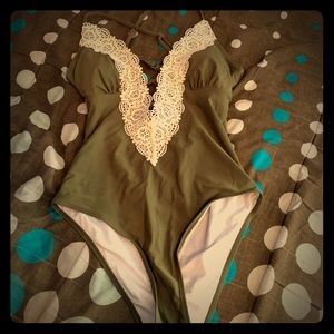 Cupshe army green one-piece swimsuit